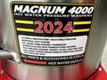 2024 Magnum 4000 Hot Water Pressure Washer featuring a 4000 PSI pump adjustable pressure and stainless steel housing with a poly fuel tank and various accessories in stock