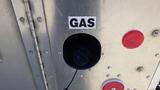 A gas cap labeled GAS on a 2005 Morgan Olson Workhorse vehicle