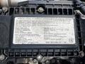 A metal engine information plate from a 2020 Hino 195 displaying technical specifications and regulatory information about the vehicle's engine and emission controls