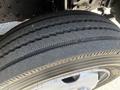 Close-up of the tire on a 2020 Hino 195 showing tread patterns and sidewall details