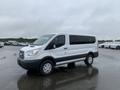 2017 Ford Transit van in white color with a large side window and a high roof feature