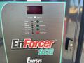 A control panel with buttons and a digital display labeled EnForcer SCR featuring indicators for start finish equalize refresh fault and stop test