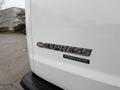 A close-up of the rear emblem on a white 2009 Chevrolet Express showcasing the word Express and the Stabilitrak label