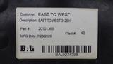 Label for a 2021 Forest River 312BH East To West Della Terra with customer name and part details