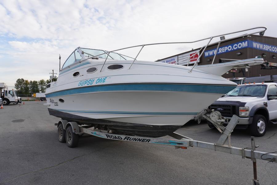 1990 Malibu 2300 Cabin Cruiser Boat and Trailer Repo