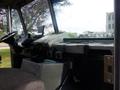Interior view of a 2007 Morgan Olson Workhorse W42 showing the dashboard controls and seating area