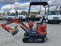 2024 AGT Mini Excavator with a red and black design featuring an articulated arm and a bucket on tracks