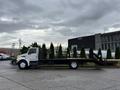 A 2008 Sterling Acterra truck with a flatbed design positioned alongside several trees and surrounded by a parking lot