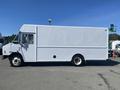 2007 Freightliner MT55 box truck with a plain white exterior and a flat front design