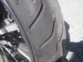 Close-up of the tire of a 2017 Indian Chieftain Elite showcasing its tread pattern and textured surface