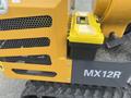 2024 AGT Industrial MX12R Mini Excavator with a yellow and black design showcasing the engine compartment and control panel