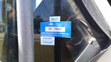 A blue sticker on the side window of a vehicle displaying a certificate of approval for British Columbia with the numbers 2025 and GB 79848 along with January and February labels