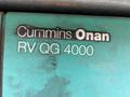 A green Cummins Onan RV QG 4000 generator label with white text