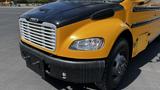 2014 Freightliner Thomas Diesel school bus in bright yellow with a black front hood and prominent grille design