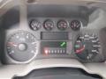 The dashboard of a 2009 Ford F-450 SD featuring gauges for RPM speed fuel and engine temperature with an odometer reading of RND321