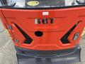 A red AGT Mini Excavator with a black top featuring vents and labels on the front panel displaying the AGT logo and a sticker with the number 45837