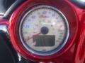 Speedometer of a 2017 Indian Chieftain Elite displaying speed in miles per hour and kilometers per hour with an Indian logo and various indicator lights