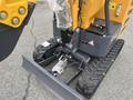 A 2024 AGT Industrial MX12R Mini Excavator with a yellow body and black tracks featuring a bucket attachment and hydraulic components in the foreground