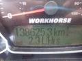 A odometer display for a 2007 Morgan Olson Workhorse W42 showing 138625.3 km and 2.31 Hrs